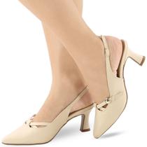 Scarpin Slingback Re&Ton Moderno Salto Baixo SC18