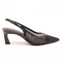 Scarpin Slingback Sapato da Corte Salto Médio Tela Scarpin Slingback Sapato da Corte Salto Médio Tela