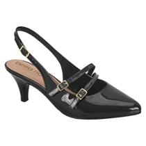 Scarpin Slingback Verniz Fem Salto Baixo Beira Rio 40761315 Scarpin Slingback Verniz Fem Salto Baixo Beira Rio 40761315