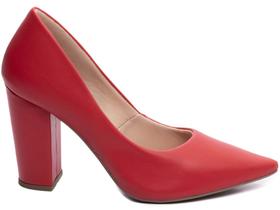 Scarpin Tradicional Salto 9cm Elegancia e Glamour em Vermelho