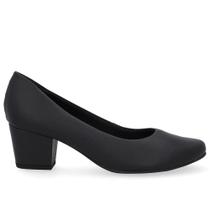 Scarpin usaflex salto bloco couro ref ud05001 feminino Scarpin usaflex salto bloco couro ref ud05001 feminino