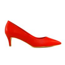 Scarpin Vermelho Werner Salto Baixo Fino 5,5cm