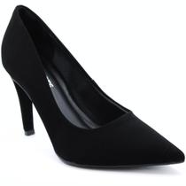 Scarpin Via Marte Nobuck Salto Alto Feminino - Preto Scarpin Via Marte Nobuck Salto Alto Feminino - Preto