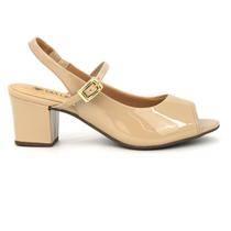 Scarpin Via Uno 455015 Sapato Salto Medio Slingback Feminino