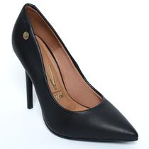 Scarpin Vizzano Bico Fino Salto Alto Feminino - Preto Scarpin Vizzano Bico Fino Salto Alto Feminino - Preto