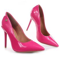 Scarpin Vizzano Bico Fino Salto Alto Verniz Feminino - Pink