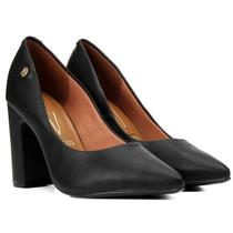 Scarpin Vizzano Bico Fino Salto Bloco Alto - Preto Scarpin Vizzano Bico Fino Salto Bloco Alto - Preto