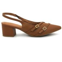 Scarpin Vizzano Feminina 1122.366 Salto Quadrado Grosso Bico Fino