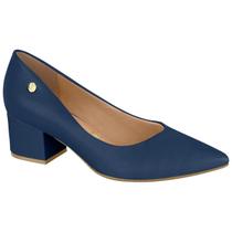 Scarpin Vizzano Feminino Salto Baixo Grosso Conforto