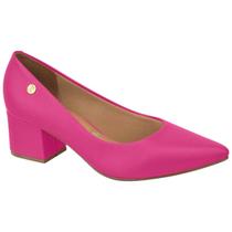 Scarpin Vizzano Feminino Salto Baixo Grosso Conforto