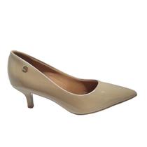 Scarpin Vizzano Feminino Verniz Salto Fino Baixo Elegante Scarpin Vizzano Feminino Verniz Salto Fino Baixo Elegante