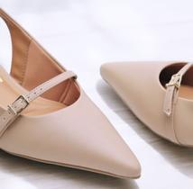 Scarpin Vizzano Nude Salto Médio 1122881 Scarpin Vizzano Nude Salto Médio 1122881