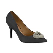 Scarpin Vizzano Pelica C/ Strass Preto