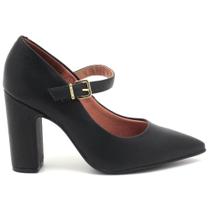 Scarpin Vizzano Pelica Mary Jane Salto Bloco Feminino 1285436