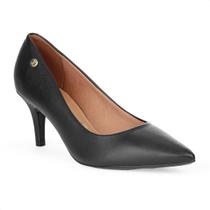 Scarpin Vizzano Pelica Salto Médio Fino Preto - Feminino