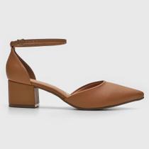 Scarpin Vizzano Salto Grosso e Fivela Feminino Caramelo Scarpin Vizzano Salto Grosso e Fivela Feminino Caramelo