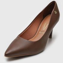 Scarpin Vizzano Salto Médio Bico Fino Feminino - Marrom