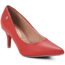 Scarpin Vizzano Salto Médio Bico Fino Feminino - Vermelho