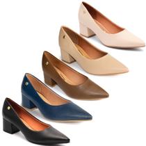 Scarpin Vizzano Salto Médio Bloco Sapato Confortável