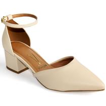 Scarpin Vizzano Salto Médio Bloco Tornozeleira Sapato Scarpin Vizzano Salto Médio Bloco Tornozeleira Sapato