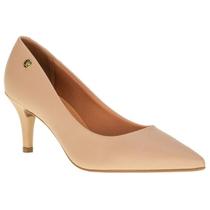 Scarpin Vizzano Salto Medio Feminino Bege Scarpin Vizzano Salto Medio Feminino Bege