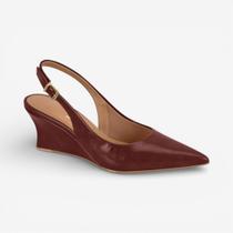 Scarpin Vizzano Slingback Anabela Bordô