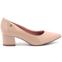 Scarpin Vizzano Verniz Salto Grosso Bico Fino Feminino 1220315