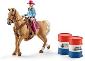 Schleich Farm World 6-Piece Cowgirl Barrel Racing & Horse Rodeo Toys for Kids Ages 3-8
