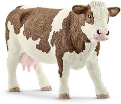 SCHLEICH Farm World, Estatueta animal, Brinquedos de Fazenda para Meninos e Meninas de 3 a 8 anos, Vaca Simental