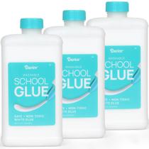 School Glue Darice, pacote com 3, 946 ml, líquido lavável artesanal, transparente