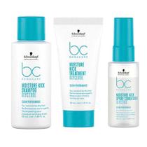 Schwarzkopf BC Clean Performance Moisture Kick Kit Travel Size Shampoo + Máscara + Condicionador