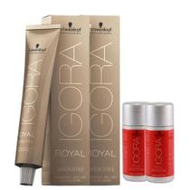 Schwarzkopf Igora Absolutes 2x 8/50 Louro Claro + 2 Ox 20v Schwarzkopf Igora Absolutes 2x 8/50 Louro Claro + 2 Ox 20v