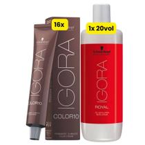 Schwarzkopf Igora Color10 16x 8/0 Louro Claro + 1 Ox20v lt