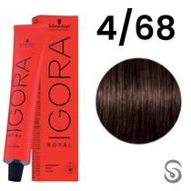 Schwarzkopf Igora Royal Coloração 4/68 Castanho Médio Marrom Vermelho 60ml