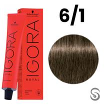 Schwarzkopf Igora Royal Coloração 6/1 Louro Escuro Cinza 60ml