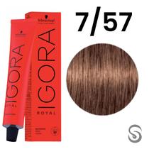 Schwarzkopf Igora Royal Coloração 7/57 Louro Médio Dourado Cobre 60ml