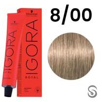 Schwarzkopf Igora Royal Coloração 8-00 Louro Claro Natural Extra 60ml