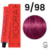 Schwarzkopf Igora Royal Coloração 9/98 Louro Extra Claro Violeta Vermelho 60ml