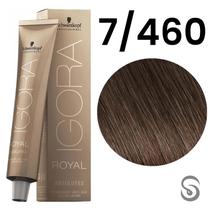 Schwarzkopf Royal Absolutes 7-460 Louro Med Bege Marrom 60g