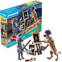 Scooby Doo Aventura Cavaleiro Negro - Playmobil com 28 Peças - Sunny