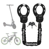 Scooter Lock Honszex High Security com chave, corrente de bicicleta de 92 cm Scooter Lock Honszex High Security com chave, corrente de bicicleta de 92 cm