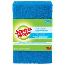 Scour Pads Scotch-Brite No-Scratch para vidro e antiaderente, pacote com 4