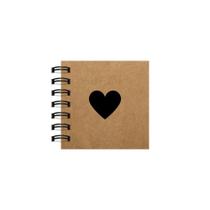 Scrapbook Álbum de Fotos OEM Coração Capa Flexível Papel Kraft 240g A6 20 Folhas Pretas 180g Preto Scrapbook Álbum de Fotos OEM Coração Capa Flexível Papel Kraft 240g A6 20 Folhas Pretas 180g Preto