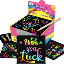 Scratch Art Craft Mini Notes ZMLM 160 Rainbow Paper Kids