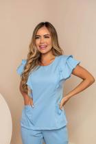 Scrub Claudia Premium Azul Claro / Hospitalar Clínicas Fardamento