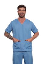 Scrub Conjunto Masculino em Oxford Aston Azul