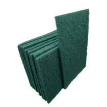 Scrub Pad VSM 6 x 9 cm, verde, fina, almofada de mão não tecida, pacote com 10 Scrub Pad VSM 6 x 9 cm, verde, fina, almofada de mão não tecida, pacote com 10