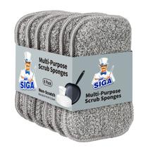 Scrub Sponges MR.SIGA para cozinha reutilizável de dupla face, pacote com 6