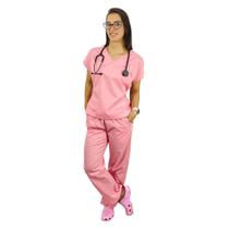Scrubs Blusa e Calça Enfermagem Cuidadora Hospitalar Plus Size G1 PH07 - 1