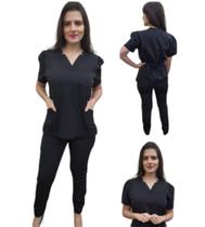 Scrubs Conjunto Jogger Manga Bufante Gabardine Premium com Stretch - Bandar Scrubs Conjunto Jogger Manga Bufante Gabardine Premium com Stretch - Bandar